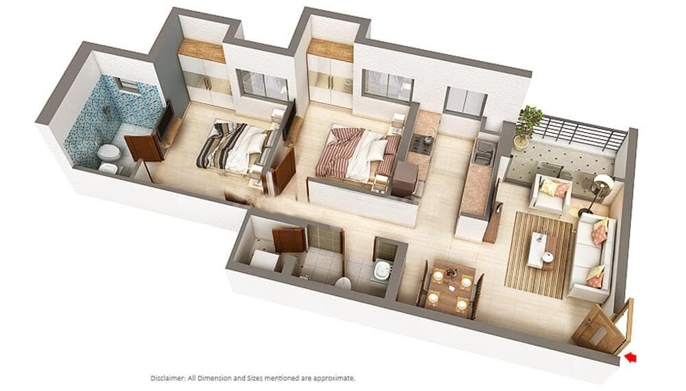Floor Plan 1 BHK