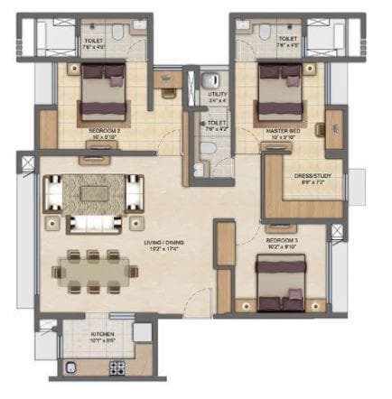 Floor Plan 4.5 BHK