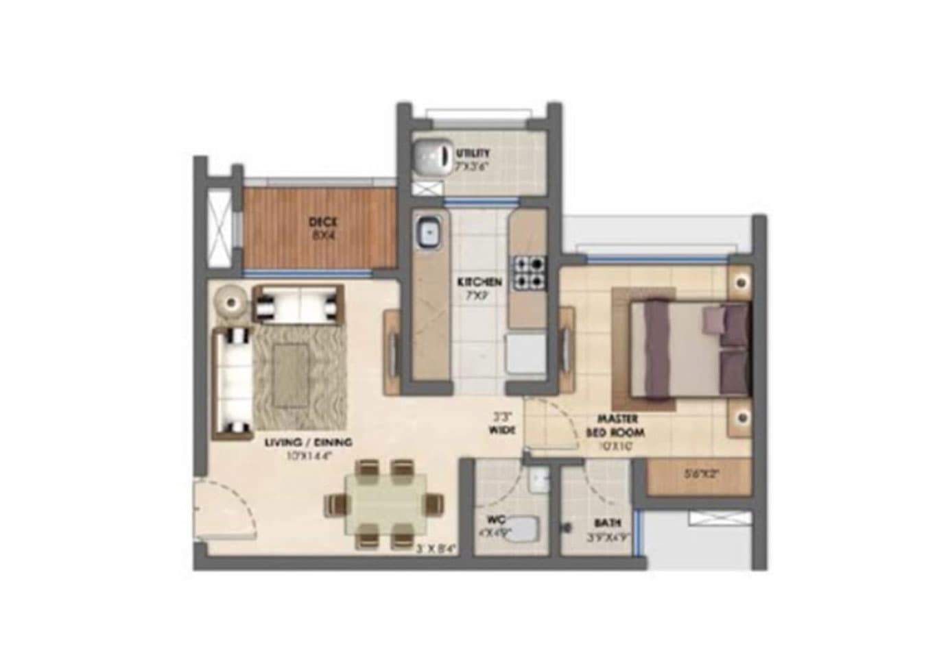 Floor Plan 1 BHK
