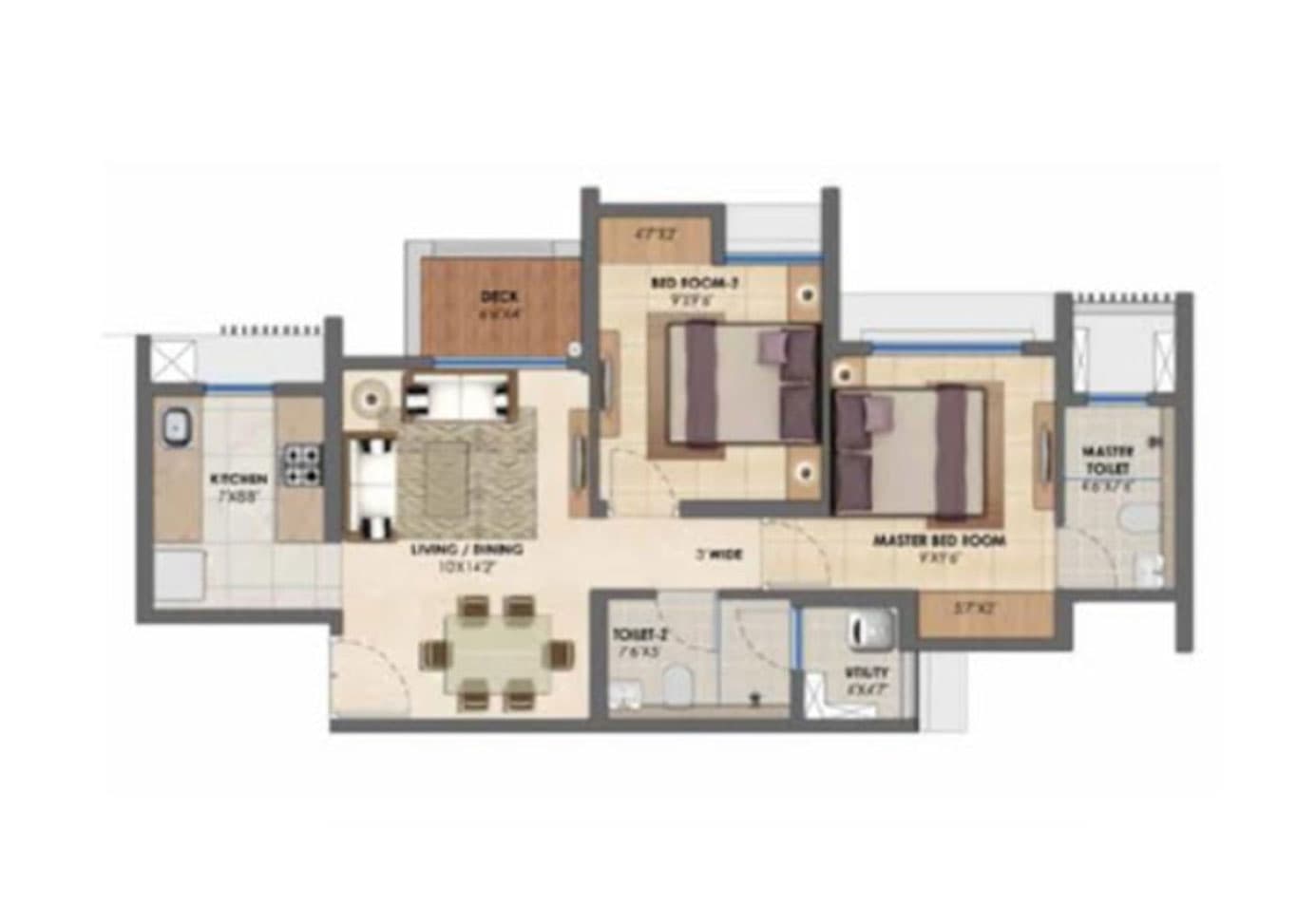 Floor Plan 2 BHK